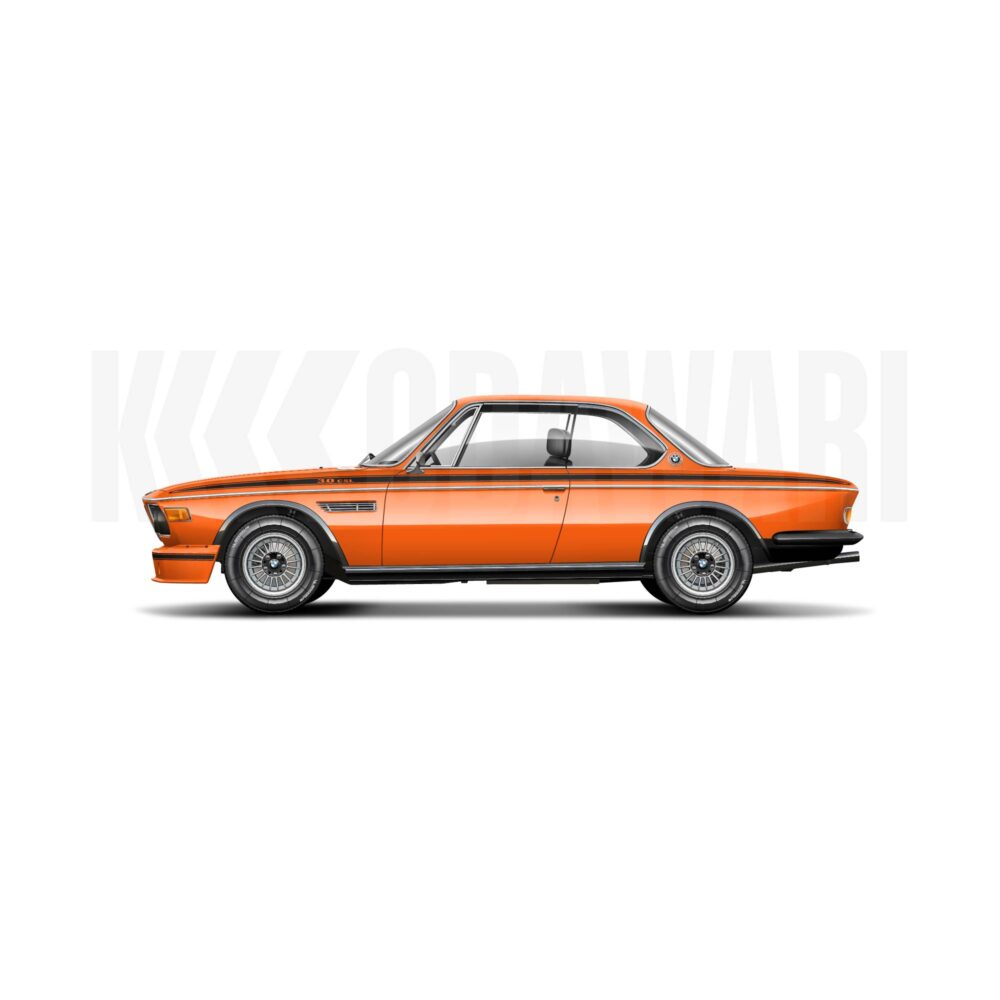 BMW E9 3.0 CSL Orange — KODAWARI© | Tous droits réservés