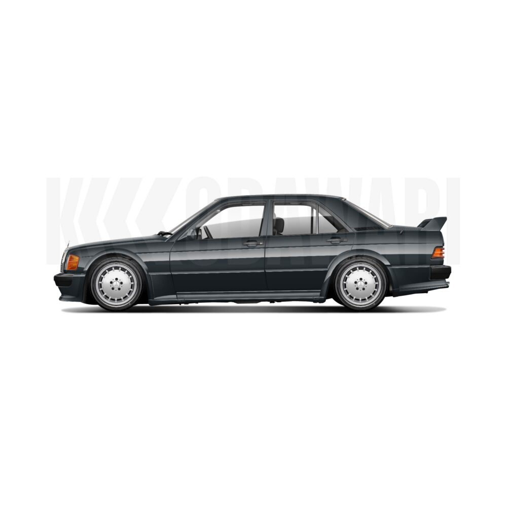 Mercedes 190e Evo 1 Blauschwarz — KODAWARI© | Tous droits réservés