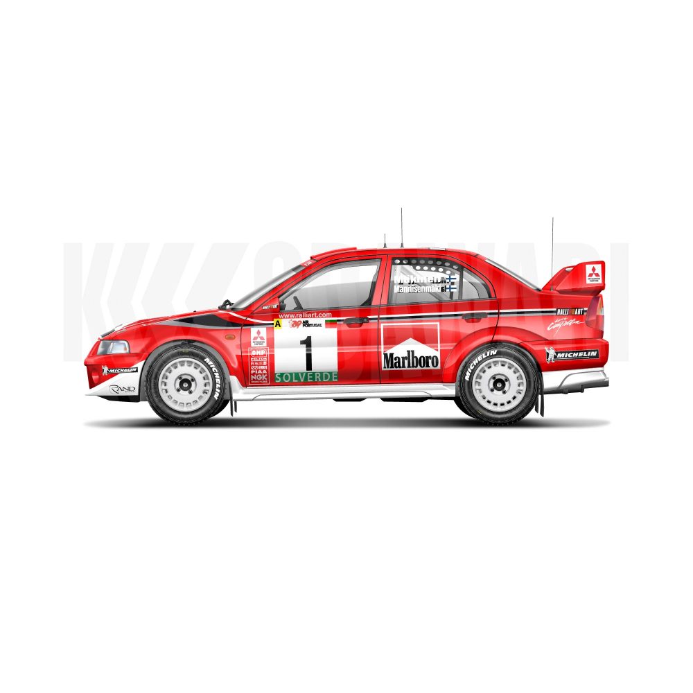 Mitsubishi Evolution 6 Group A Rallye de Portugal 2001 Makinen — KODAWARI© | Tous droits réservés